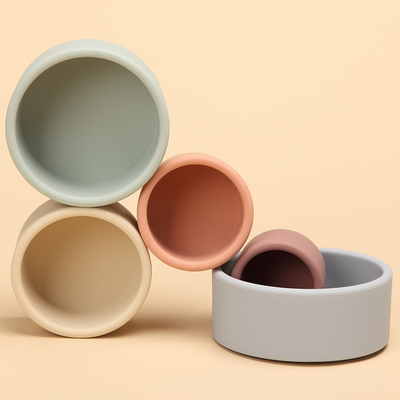 Phát triển trí não cho bé Sản phẩm silicone Chén xếp silicone SGS