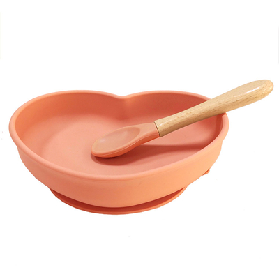 Tấm ăn dặm silicone thân thiện với môi trường có hình trái tim cho trẻ em