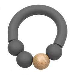 trẻ mới biết đi Chuỗi hạt silicone Thắt lưng Nhẫn mọc răng Miễn phí BPA Logo tùy chỉnh