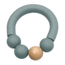 trẻ mới biết đi Chuỗi hạt silicone Thắt lưng Nhẫn mọc răng Miễn phí BPA Logo tùy chỉnh