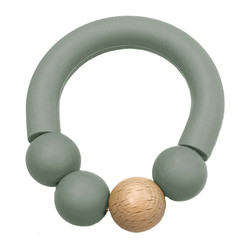 trẻ mới biết đi Chuỗi hạt silicone Thắt lưng Nhẫn mọc răng Miễn phí BPA Logo tùy chỉnh