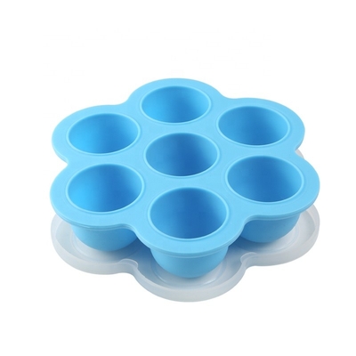 Khuôn làm đá tròn bằng silicon 7 khoang Khuôn thực phẩm bằng silicon cho bé 21 * 21 * 5CM