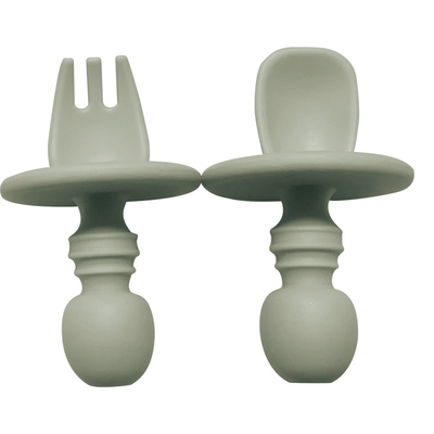Dễ dàng lấy Thìa cho bé tự ăn bằng silicone đầu tiên Thìa ODM 8 * 5 * 2,5cm