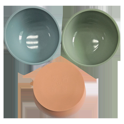 Trẻ mới biết đi Bát hút silicon BPA Miễn phí Không tràn Bát ăn cho trẻ em OEM
