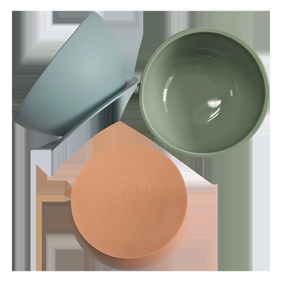 Bộ đồ ăn PVC Miễn phí silicon hút bát chiều cao 7,5cm và thìa ăn dặm