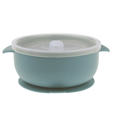 14,5 * 11,5 * 6cm Bát silicon nhỏ in tùy chỉnh Hút bát silicone có nắp