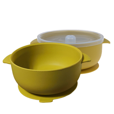 14,5 * 11,5 * 6cm Bát silicon nhỏ in tùy chỉnh Hút bát silicone có nắp