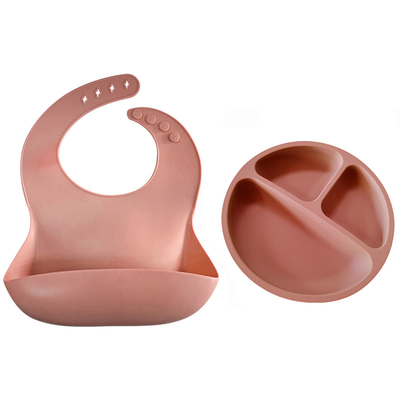 Bền vững Yếm xô silicone trẻ em nhiều màu Bền vững Bộ đồ ăn bằng silicon không chứa BPA
