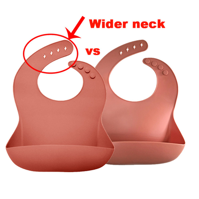 Yếm xúc silicone cho trẻ mới biết đi kháng khuẩn Yếm ăn không thấm nước Có dụng cụ bắt vụn