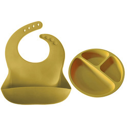 Có thể điều chỉnh 24,5 * 22CM Yếm silicon cá nhân hóa 19,8cm Tấm silicone trẻ em