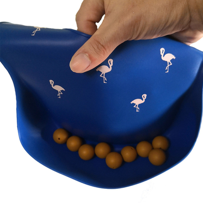 In ấn tùy chỉnh Lộn xộn Bắt Yếm Bé Silicone Chì Kháng khuẩn miễn phí