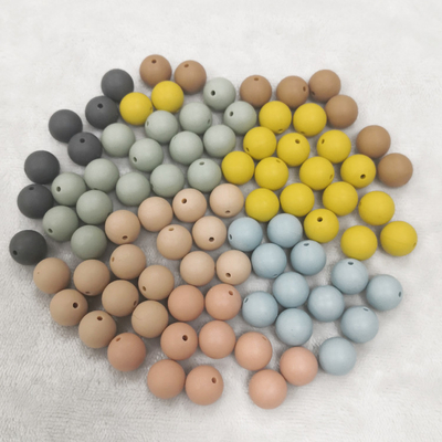 FDA Baby nhai Hạt silicone 15mm Kết nối cho dây chuyền