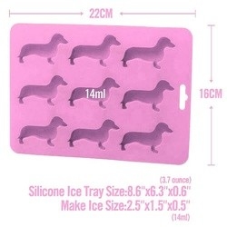 Khuôn làm đá hình con chó Khay làm đá hình con chó 22X16X1.5cm FDA