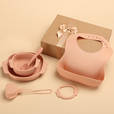Bộ ăn dặm hút 7 miếng silicone Bộ bát và thìa 980g cho phòng ăn