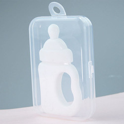 FDA Sản phẩm silicone không chứa BPA dành cho trẻ em Bình sữa có dây buộc Đồ chơi 10,5 * 5,5 * 1,5cm Có hộp