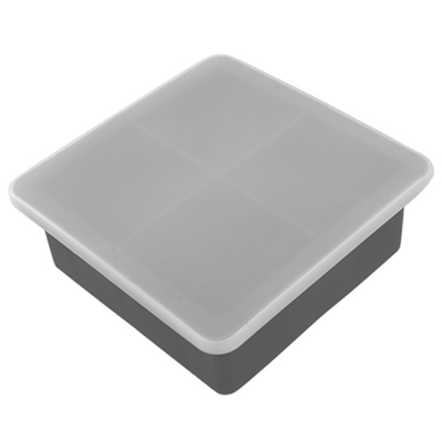 Không có BPA 4 lỗ Khuôn làm đá silicone 11,5cm Hộp đựng trái cây ăn nhẹ Khay đựng đá có nắp