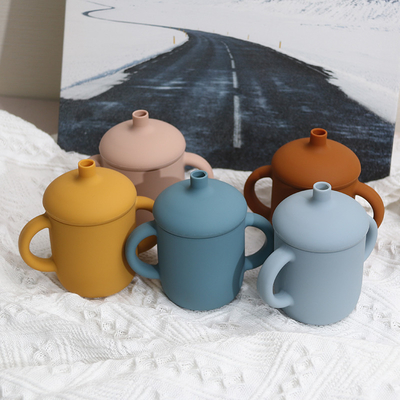 ODM Trẻ em đào tạo trẻ sơ sinh cốc sippy nắp silicone Cao su Miễn phí Với Ống hút
