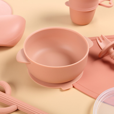 Bộ ăn dặm 100% silicone được FDA phê duyệt, Bộ đồ ăn cho bé an toàn bằng lò vi sóng